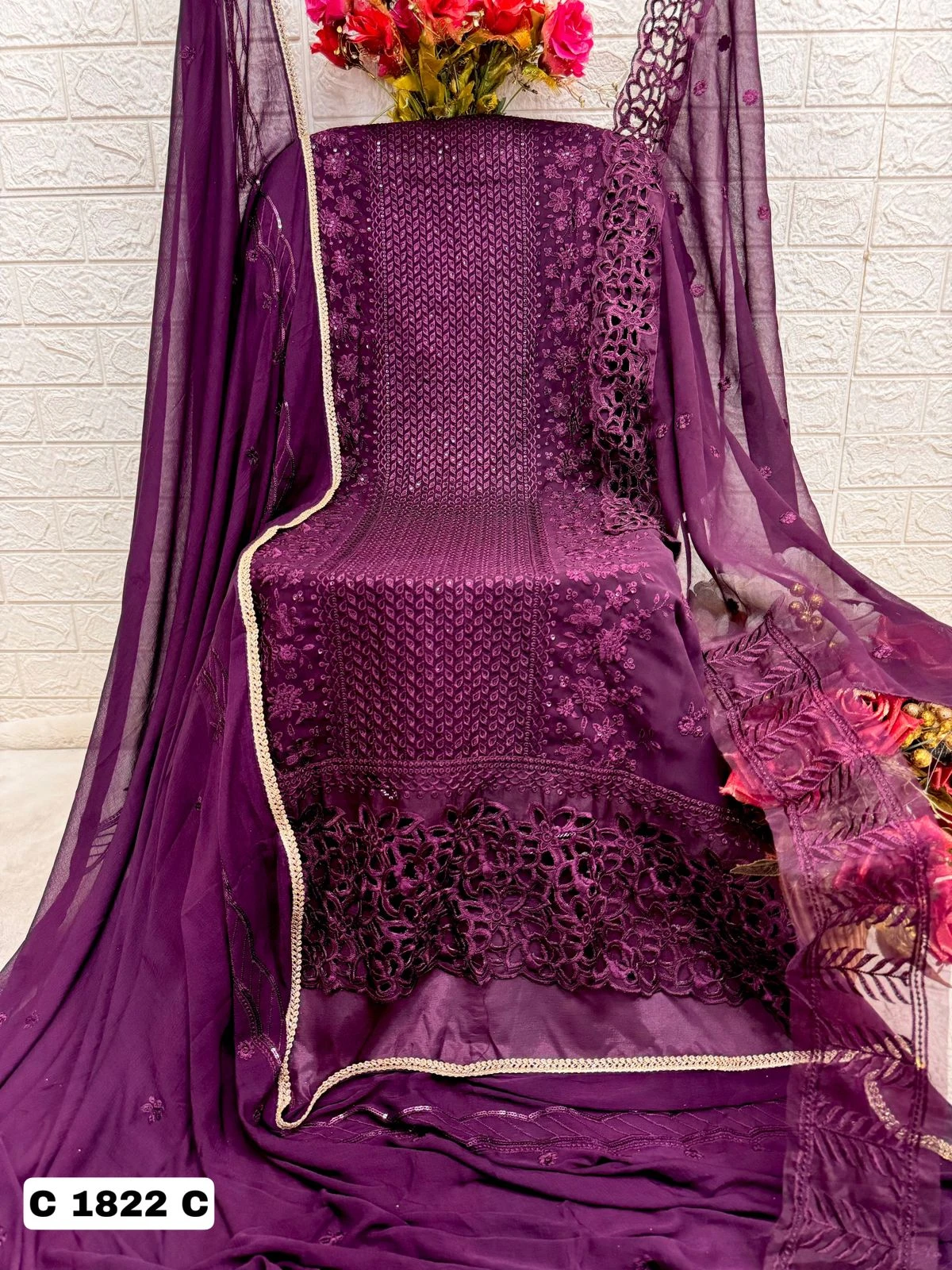 Fepic C 1822 Abc Georgette Wholesale Pakistani Salwar Suit Catalog — Wholesale Pakistani Suits, MPA wholesale from Surat - Gallery Image 4